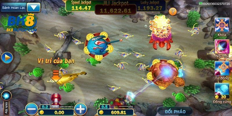 Mức thưởng quy định trong trận đấu Bắn Cá Jackpot 