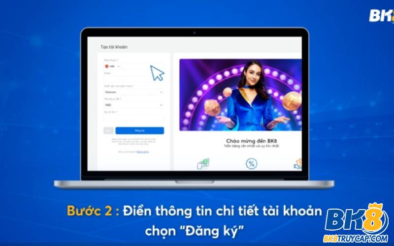 Điền các thông tin tạo tài khoản chính xác