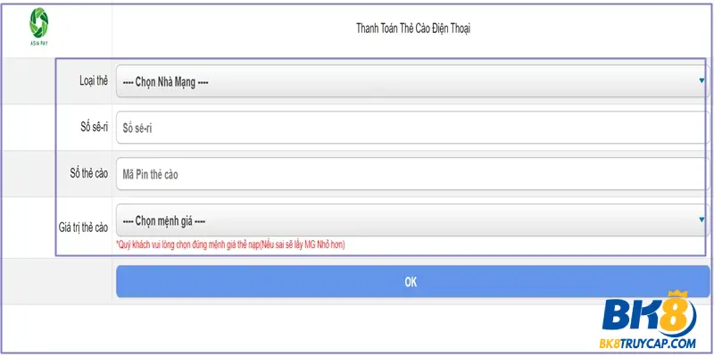 Dùng thẻ các nhà mạng nạp tiền online Dùng thẻ các nhà mạng nạp tiền online