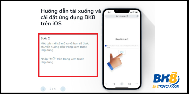 Mở điều hướng trang mới