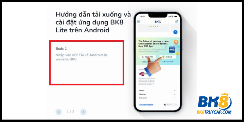 Vào trang BK8 chính thức